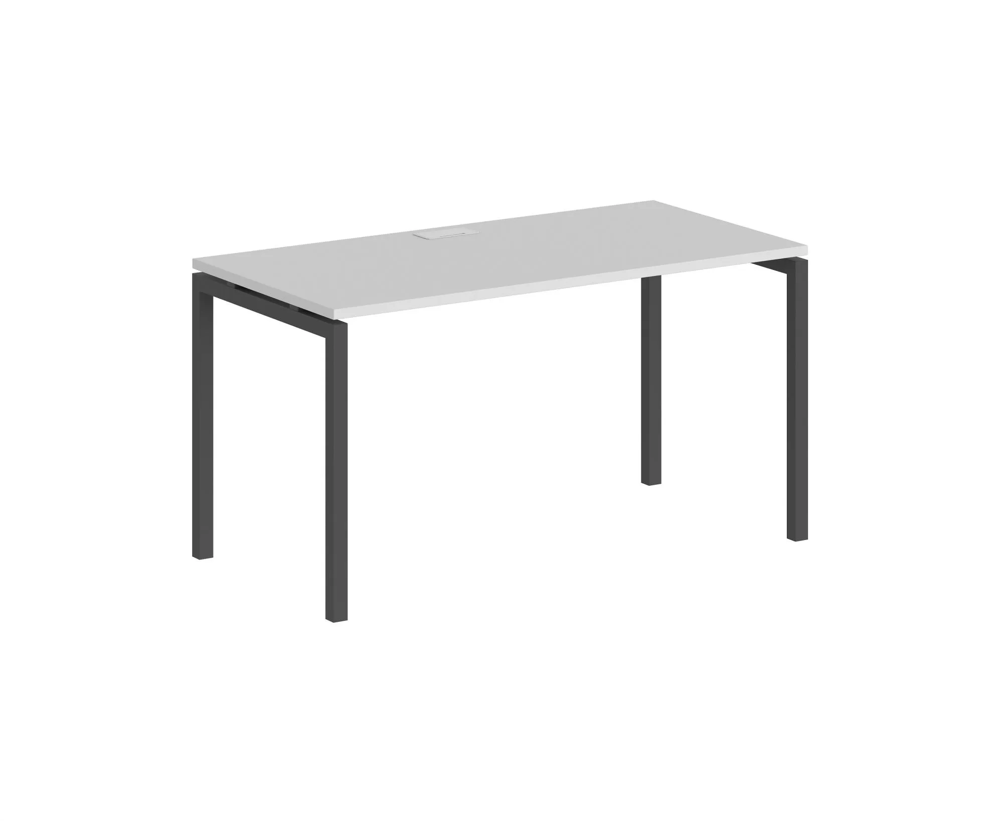 Стол письменный, опоры 40х40 антрацит; столешница белая, Sigma SG.205.WH.44.AN