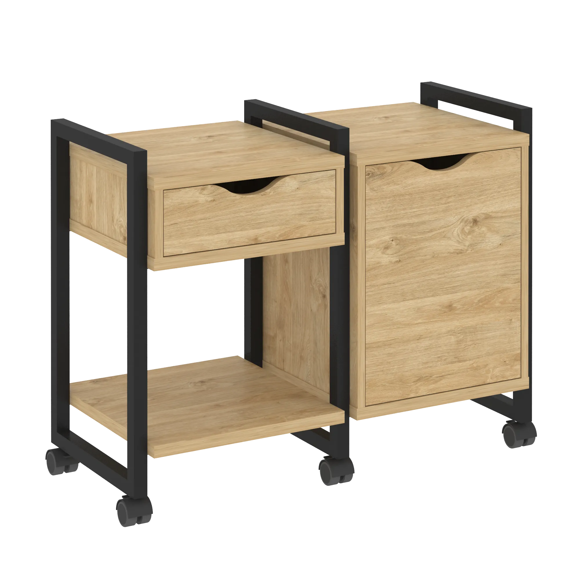 Тумба Loft на колесных опорах наборная VR.L-TN-3.K