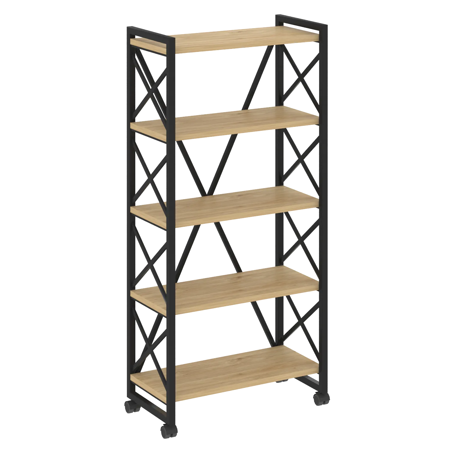 Стеллаж Loft на колесных опорах - 5 полки VR.L-MST.K-5.8