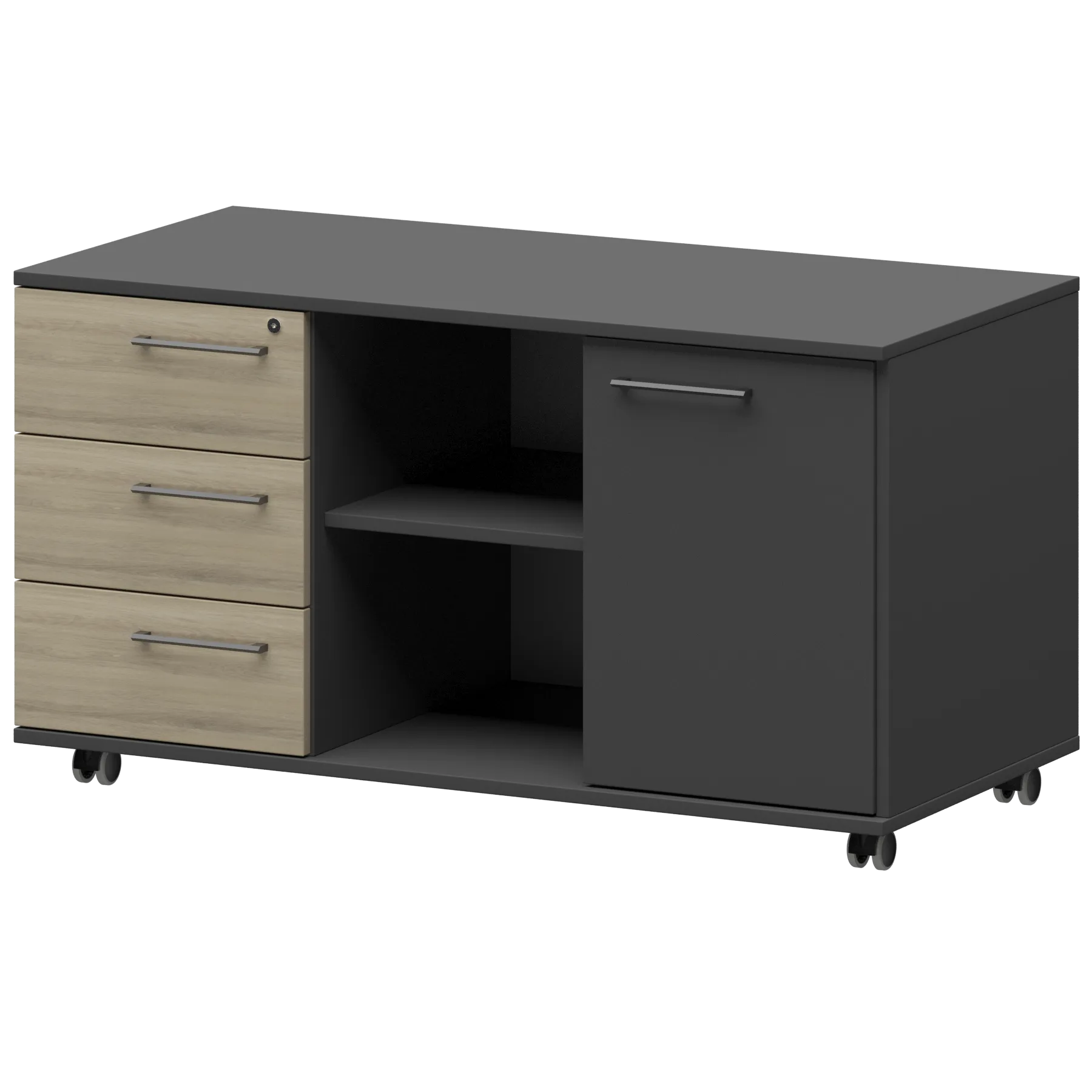 КОРТЕЗ Креденция левая KZT-62L Кронберг/Графит 1200x568x648