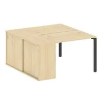 Рабочая станция на П-образном м/к с опорным шкафом-купе БП.РС-СШК-1.1 - Metal System