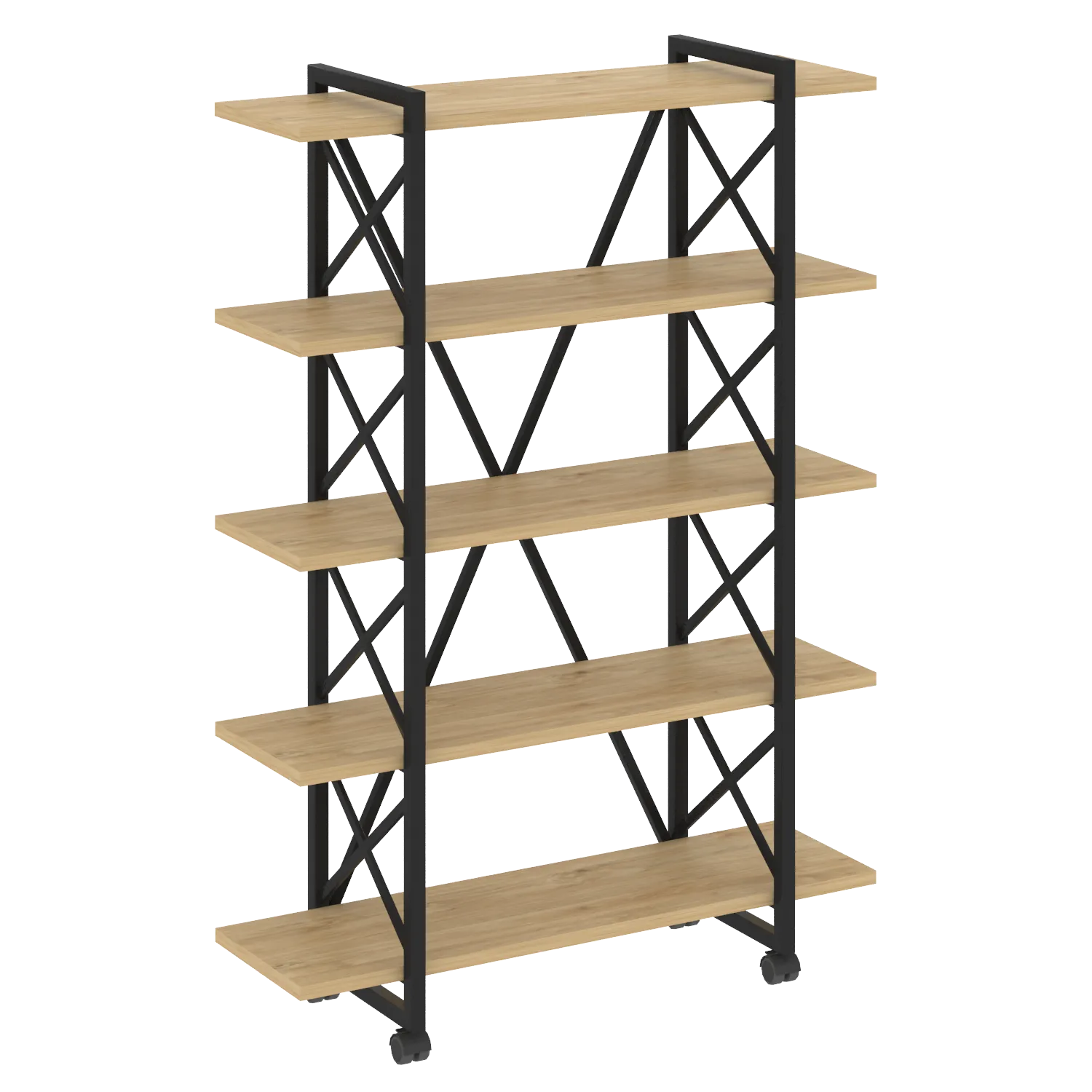 Стеллаж Loft на колесных опорах - 5 полки VR.L-MST.K-5.8V