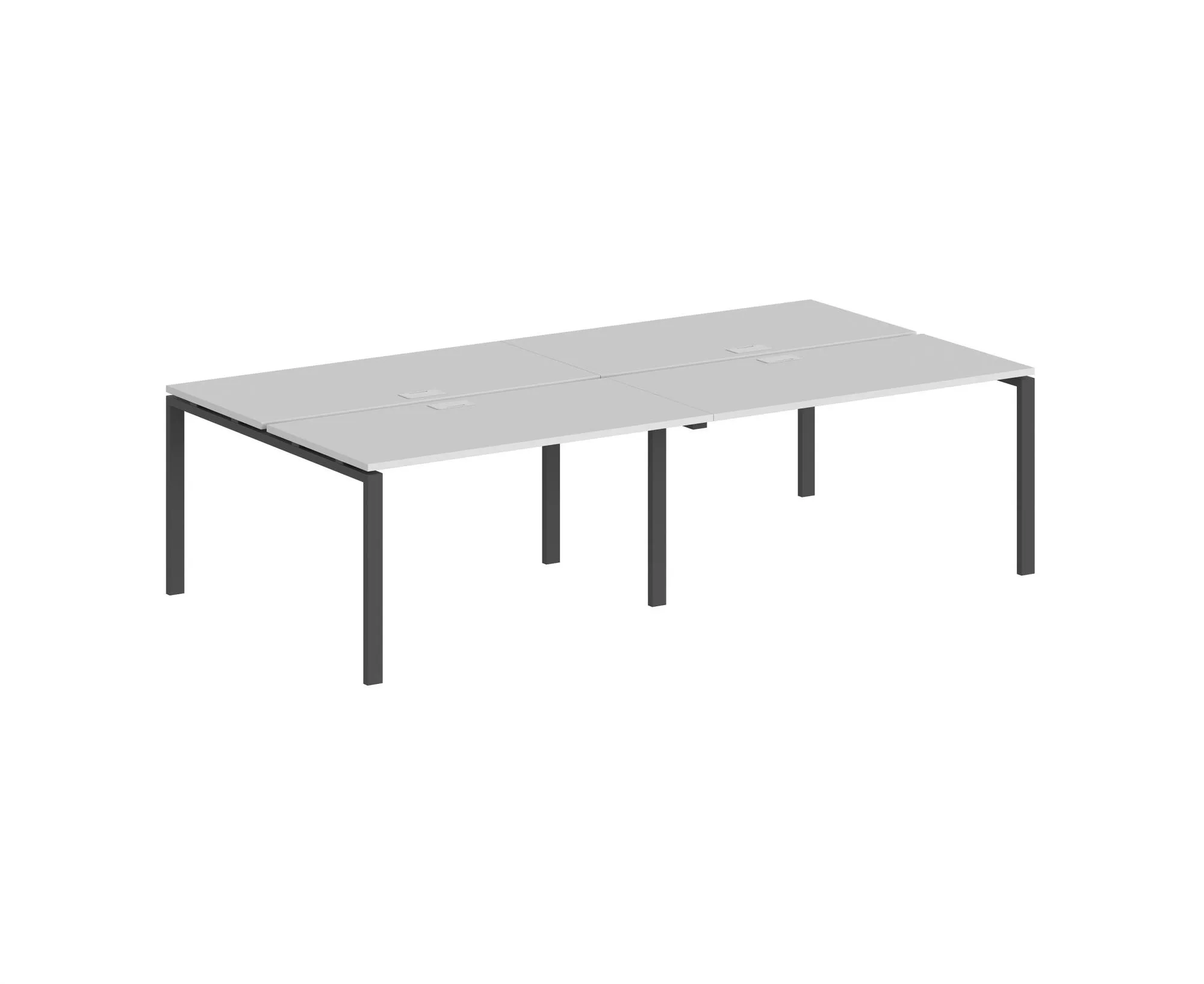 Рабочая станция, опоры 60х30 антрацит; столешница белая, Sigma SG.256.WH.63.AN