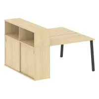 Рабочая станция на А-образном м/к с опорным шкафом-купе Metal System БА.РС-СШК-2.2