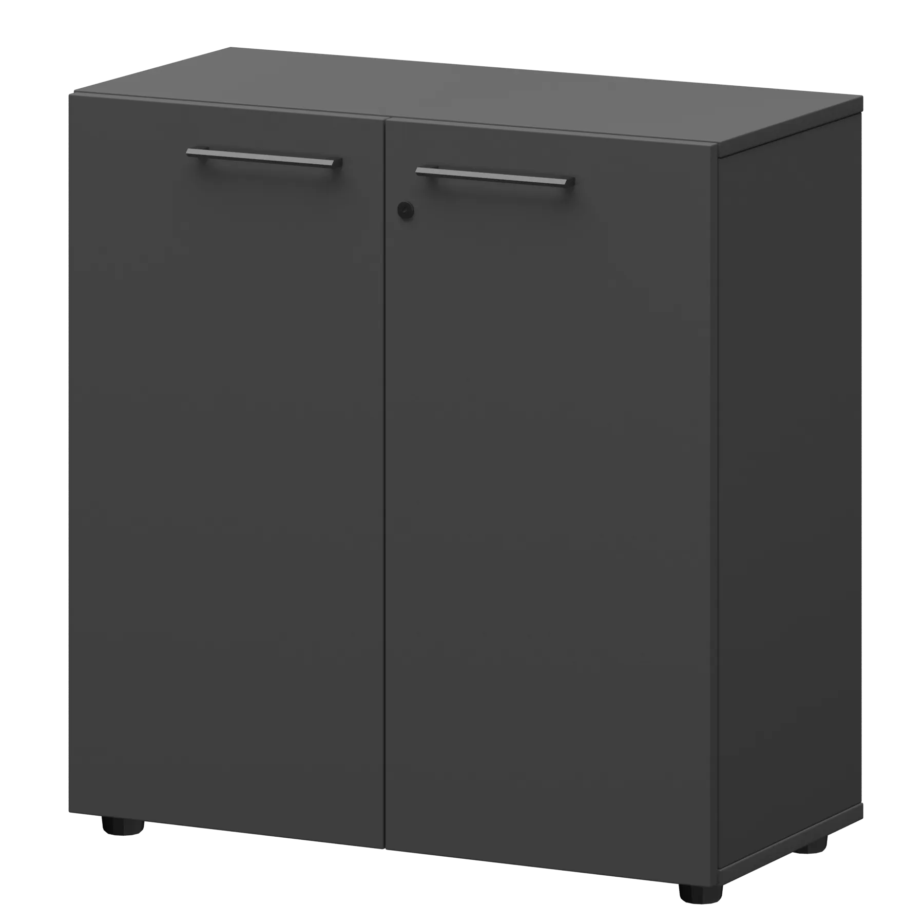 КОРТЕЗ Шкаф низкий закрытый СМШ28F Графит 792x380x811