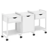 Тумба на колесных опорах наборная VR.L-TN-6.K (белый брилиант/белый)