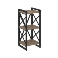 Стеллаж на регулируемых опорах - 3 полки VR.L-MST.O-3.4 (дуб аризона/черный)