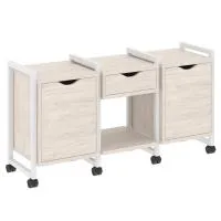 Тумба на колесных опорах наборная VR.L-TN-7.K (денвер светлый/белый)