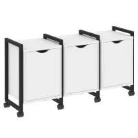 Тумба на колесных опорах наборная VR.L-TN-5.K (белый брилиант/черный)