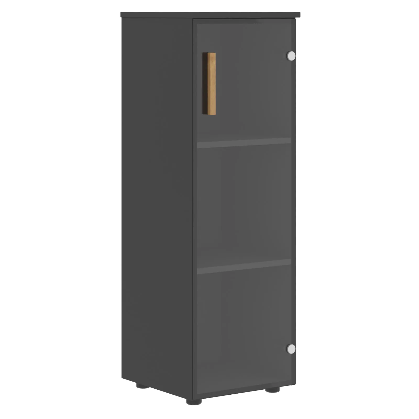 Шкаф колонка с стеклянной дверью FMC 40.2 (графит) Forta