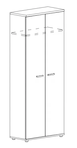 Шкаф для одежды (задняя стенка ДСП) A4 9317