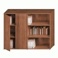 Шкаф комбинированный средний (закрытый + стеллаж) Престиж Исп.21