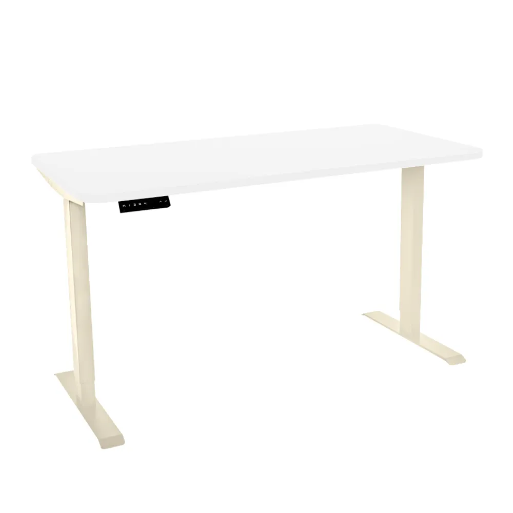 Стол с регулировкой высоты электрический LuxAlto LA-T33-2AR2 слоновая кость/белый ЛДСП 180*80*2.5