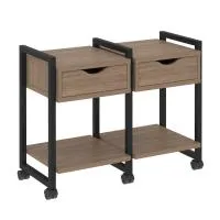 Тумба на колесных опорах наборная VR.L-TN-1.K (дуб аризона/черный)