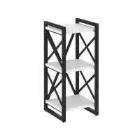 Стеллаж на регулируемых опорах - 3 полки VR.L-MST.O-3.4 (черный брилиант/черный)