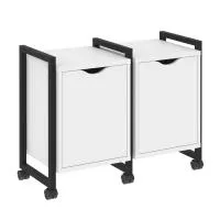 Тумба на колесных опорах наборная VR.L-TN-2.K (белый брилиант/черный)