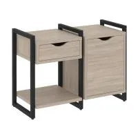 Тумба на регульруемых опорах наборная VR.L-TN-3.O (дуб аттик/черный)