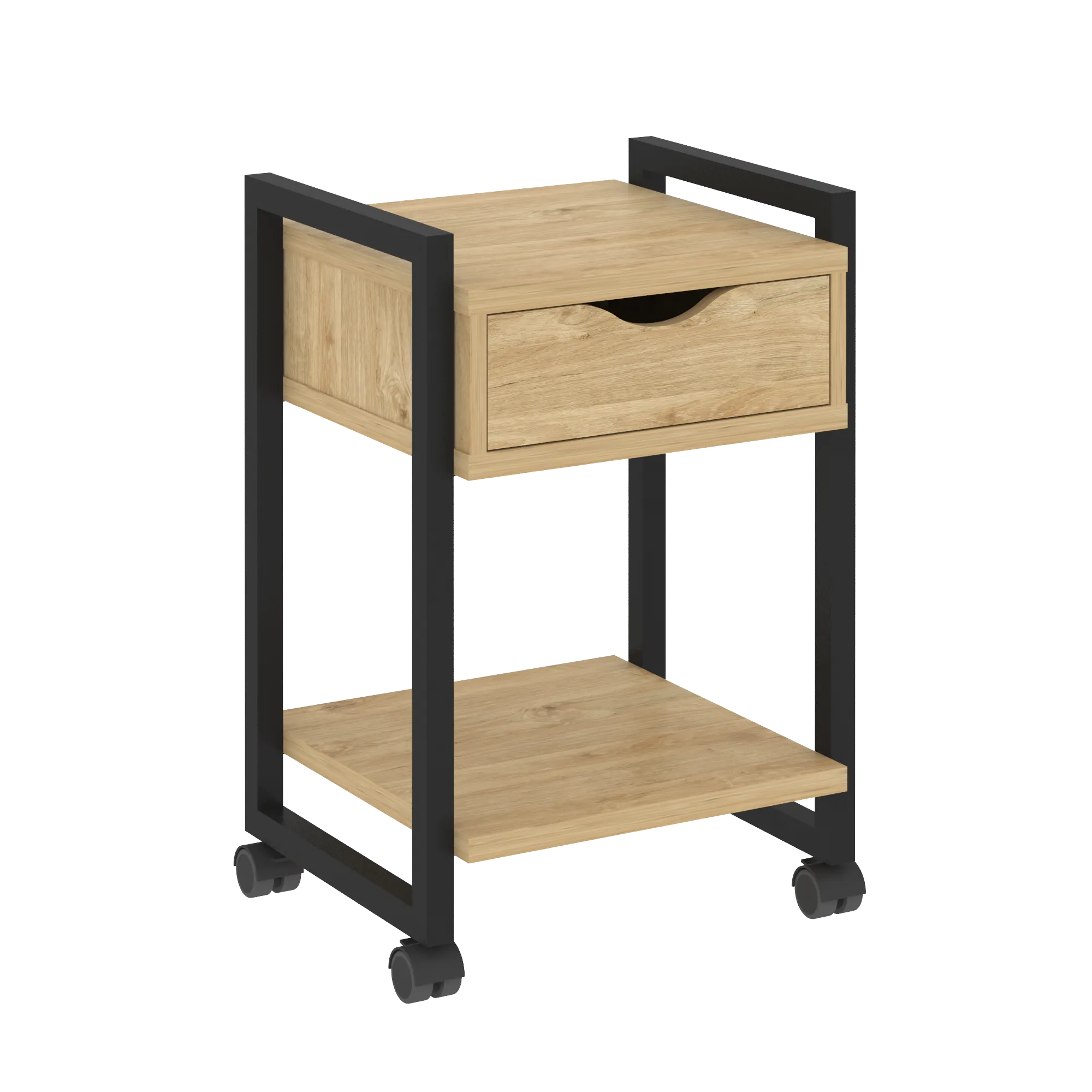 Тумба Loft на колесных опорах с ящиком и полкой VR.L-T1.K