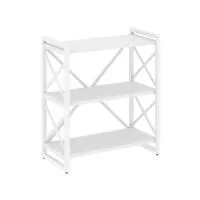 Стеллаж на регулируемых опорах - 3 полки VR.L-MST.O-3.8 (белый брилиант/белый)