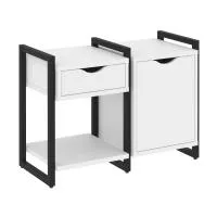 Тумба на регульруемых опорах наборная VR.L-TN-3.O (белый брилиант/черный)