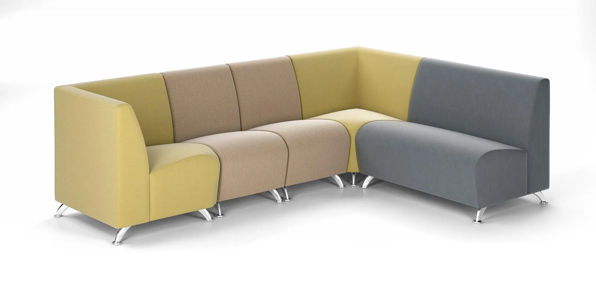 Диван угловой Интер хром комп.2