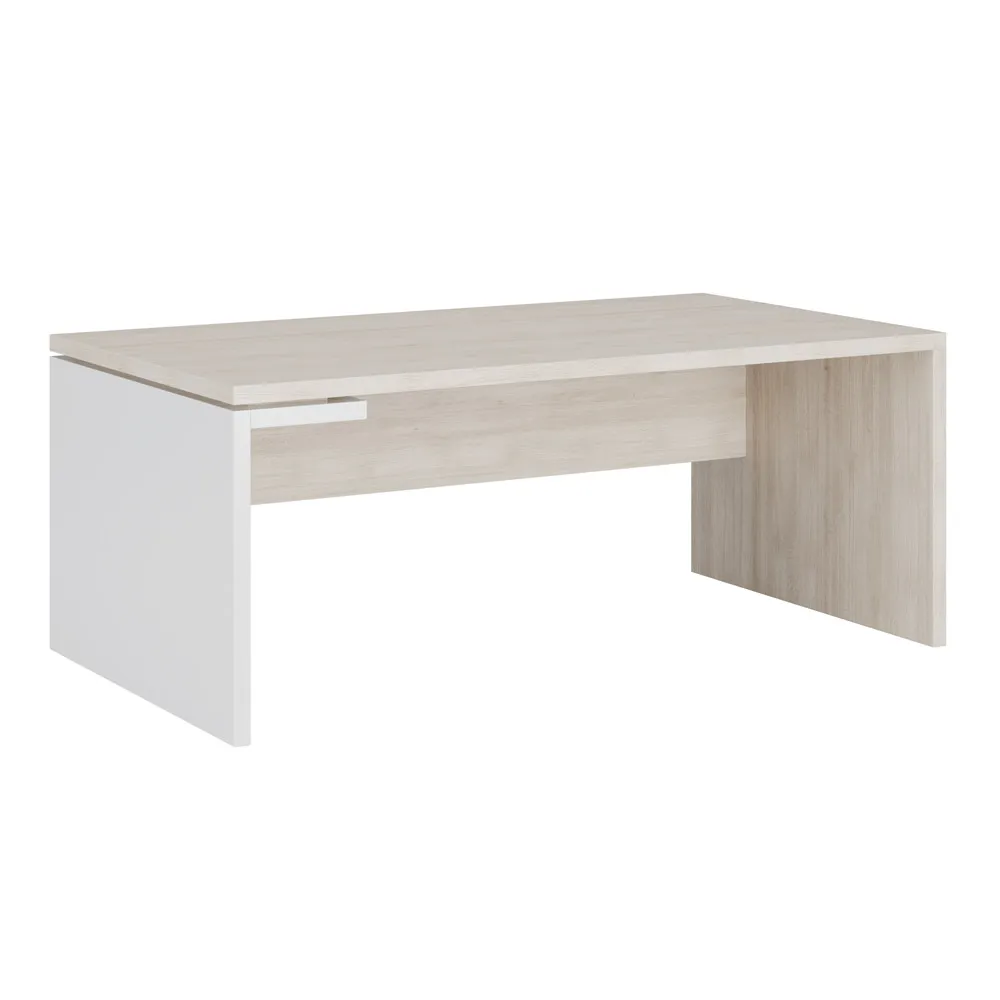 Стол письменный левый ЗИОН (Zion) ZIO28510221 дуб шамони светлый/белый