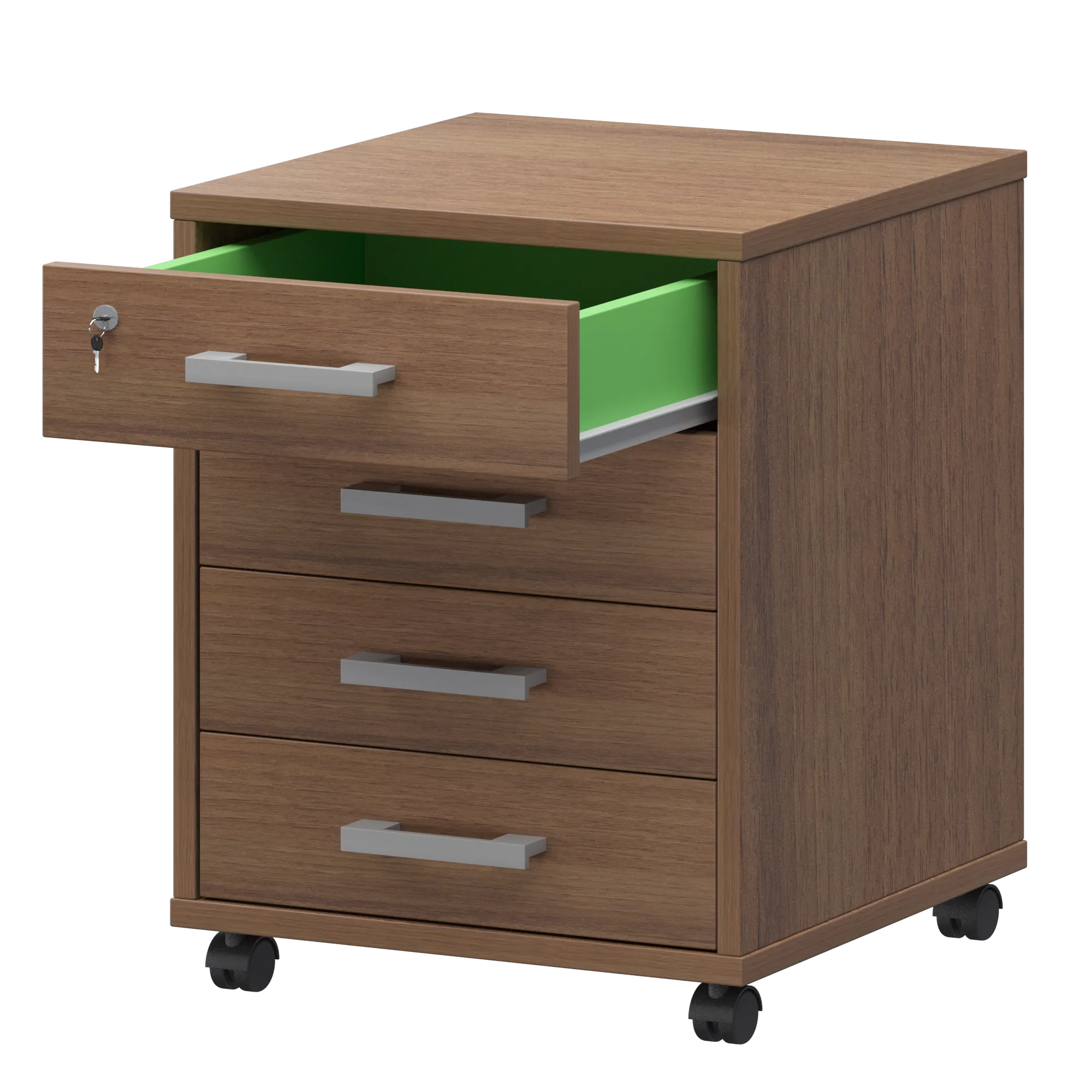 Тумба подкатная (4 ящика) Арго АТЛ-04 Орех гварнери