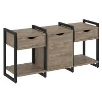 Тумба на регульруемых опорах наборная VR.L-TN-6.O (тиквуд темный/черный)