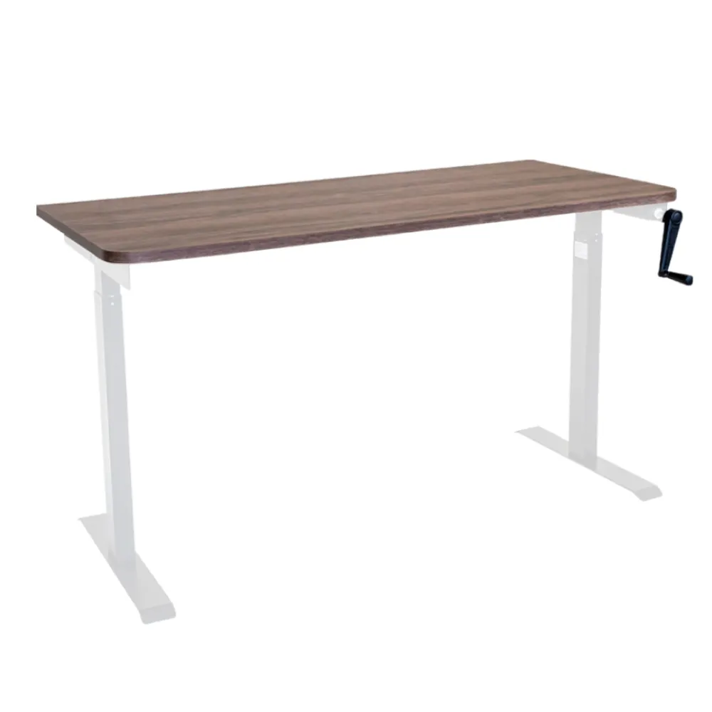 Стол с регулировкой высоты механический LuxAlto LA-T33-M1 белый/дуб коричневый ЛДСП 120*70*2.5