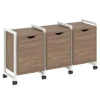 Тумба на колесных опорах наборная VR.L-TN-5.K (дуб аризона/белый)
