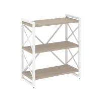 Стеллаж на регулируемых опорах - 3 полки VR.L-MST.O-3.8 (дуб аттик/белый)