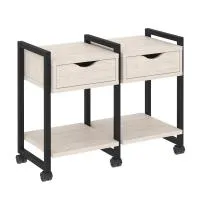 Тумба на колесных опорах наборная VR.L-TN-1.K (денвер светлый/черный)