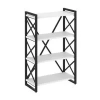 Стеллаж на регулируемых опорах - 4 полки VR.L-MST.O-4.8 (черный брилиант/черный)