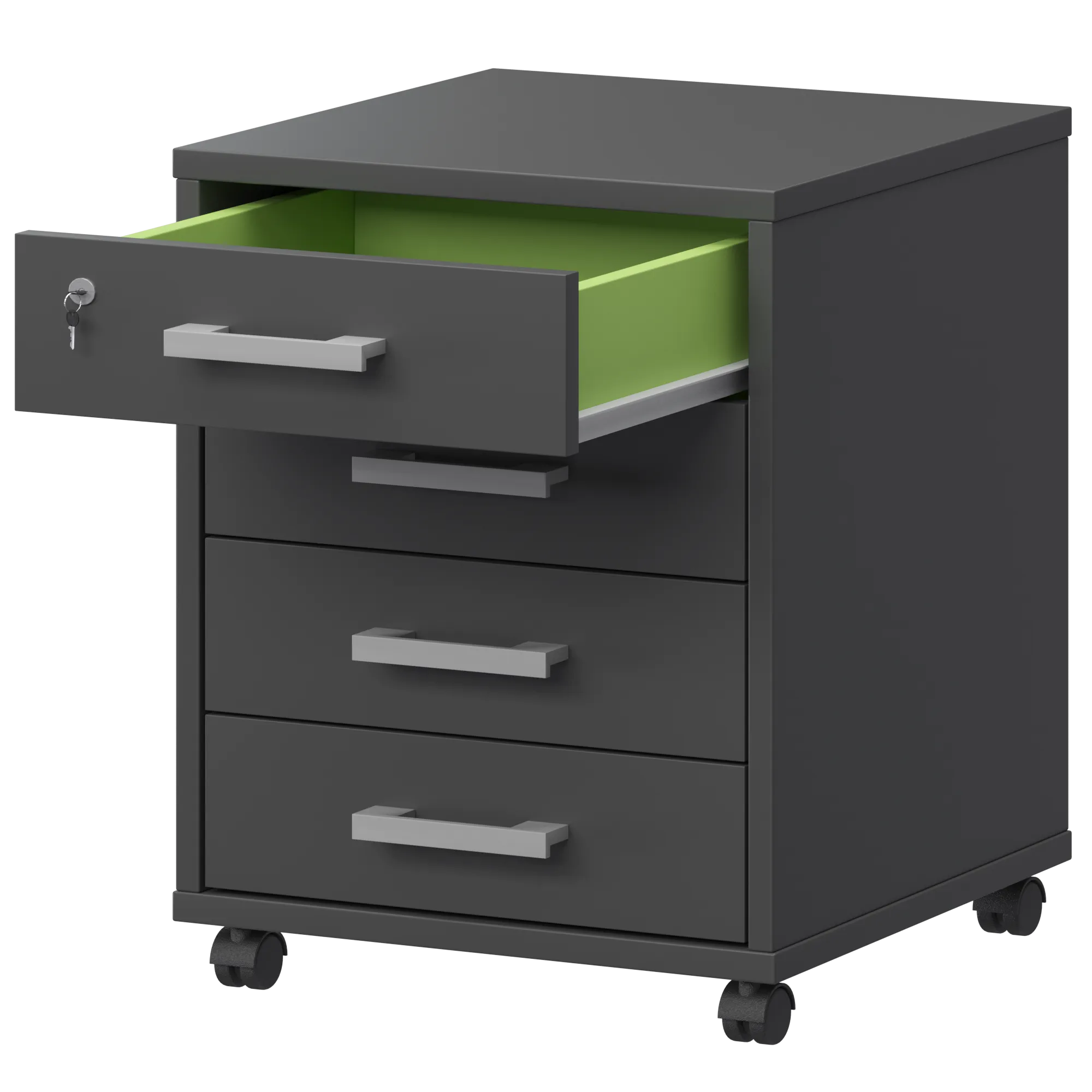 Тумба подкатная (4 ящика) Арго АТЛ-04 Антрацит