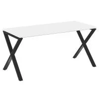 Стол рабочий на X-образных опорах VR.L-SRX-4.7 (белый брилиант/черный)