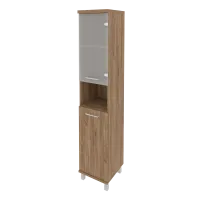 Шкаф высокий узкий правый First KSU-1.4(R) (дуб Табак)