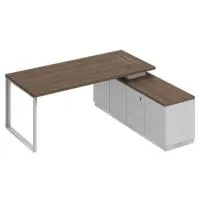 Стол руководителя на опорной тумбе (левый/правый) Bravo БР 102