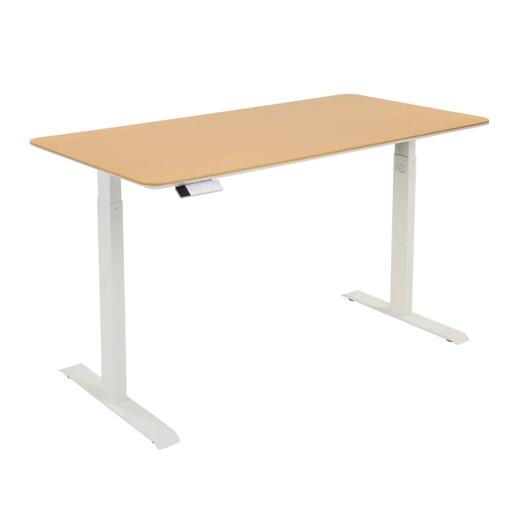 Стол с регулировкой высоты электрический LuxAlto LA-T33-2AR2 белый/с угловым скосом ЛДСП 120*60*2.5