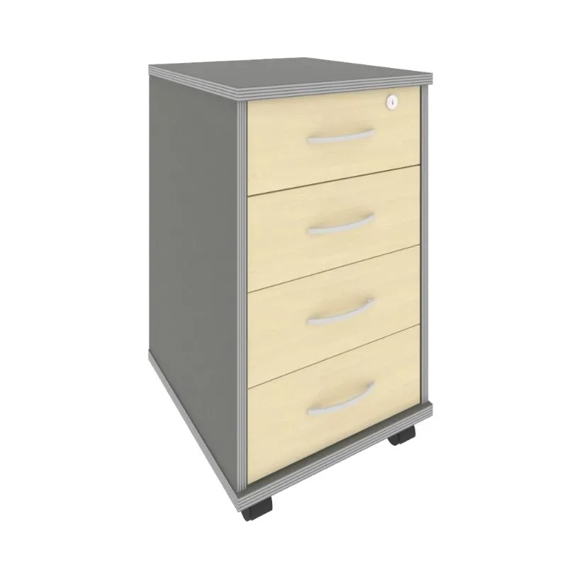 Тумба подкатная (4 ящика, с замком) RIVA А.ТМ-4F