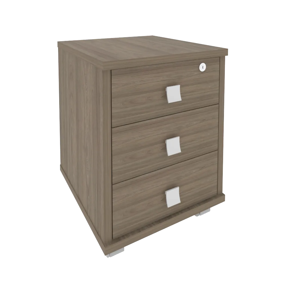 Тумба подкатная (3 ящика, с замком) Style Л.ТМ-3