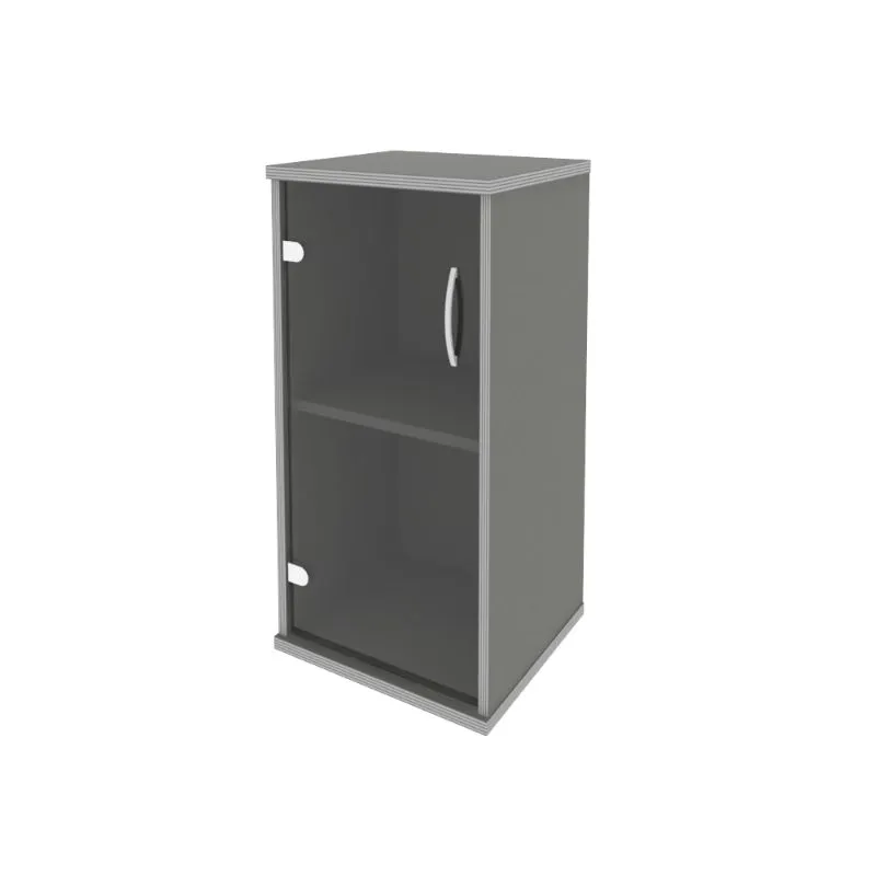 Шкаф низкий узкий левый (1 низкая дверь стекло) RIVA А.СУ-3.2 Л