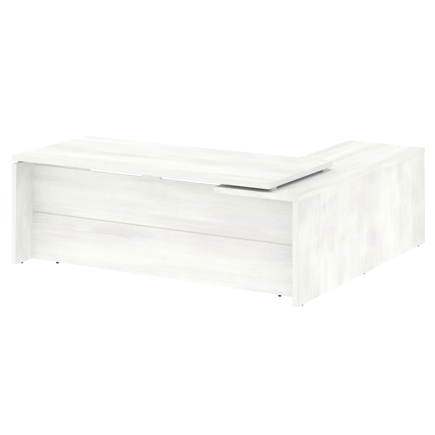 Стол руководителя угловой, левый Yalta LT.C-22 L снежная патина