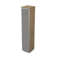 Пенал с 2 стеклянными дверями в алюминиевой раме высокий Gloss 9П.005.16