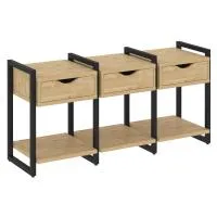 Тумба на регульруемых опорах наборная VR.L-TN-4.O (тиквуд светлый/черный)