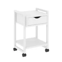 Тумба на колесных опорах с ящиком и полкой VR.L-T1.K (белый брилиант/белый)