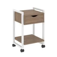 Тумба на колесных опорах с ящиком и полкой VR.L-T1.K (дуб аризона/белый)