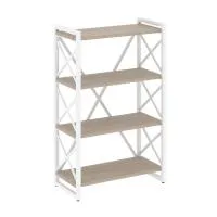 Стеллаж на регулируемых опорах - 4 полки VR.L-MST.O-4.8(дуб аттик/белый)