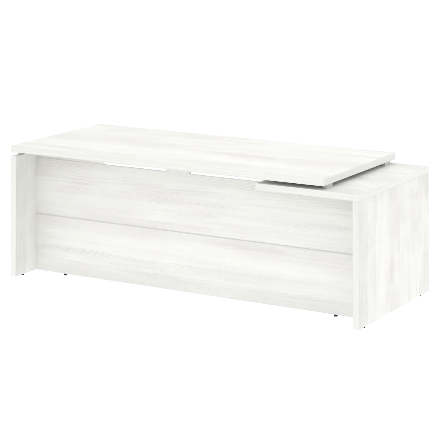 Стол руководителя прямой, левый Yalta LT.В-22 L снежная патина