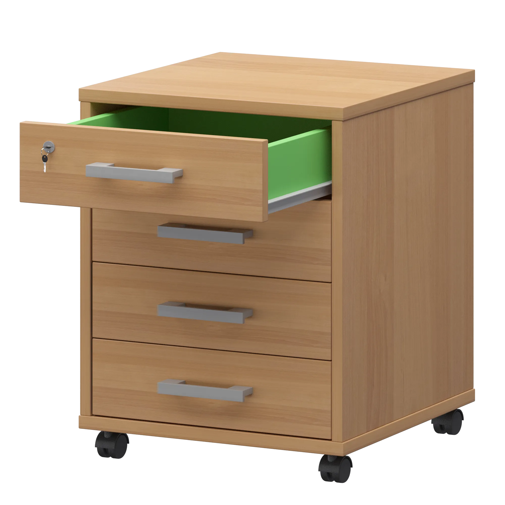 Тумба подкатная (4 ящика) Арго АТЛ-04 Ольха