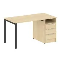 Рабочая станция на П-образном м/к с опорной тумбой БП.РС-СТП -1.1 - Metal System